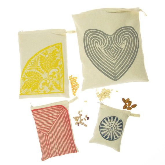 零廢物生活中不可或缺的伙伴 織物拉鏈鎖袋與可重復(fù)使用棉花存儲袋